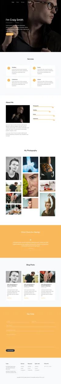 credo mini website template desktop screenshot