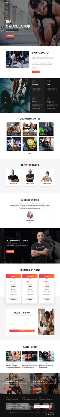 gutim mini website template desktop screenshot