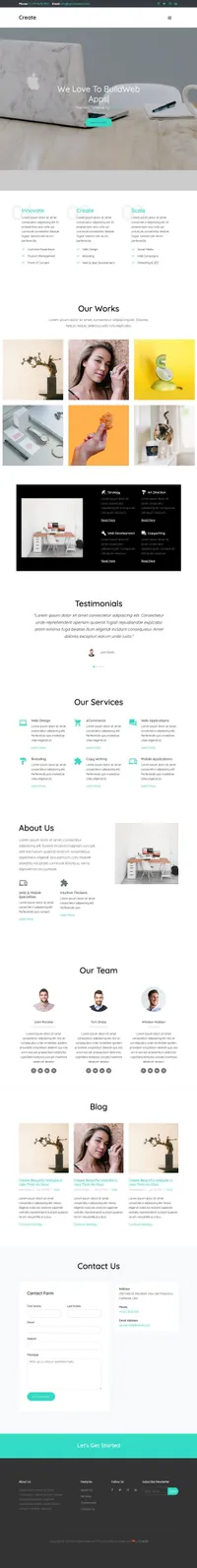 create mini website template desktop screenshot