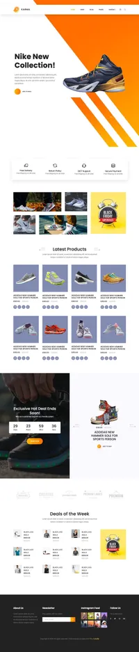 karma mini website template desktop screenshot