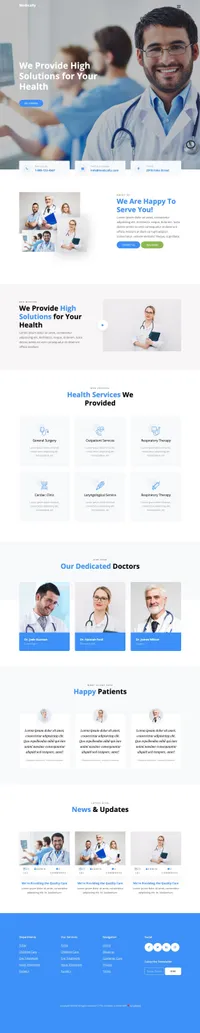 medically mini website template desktop screenshot