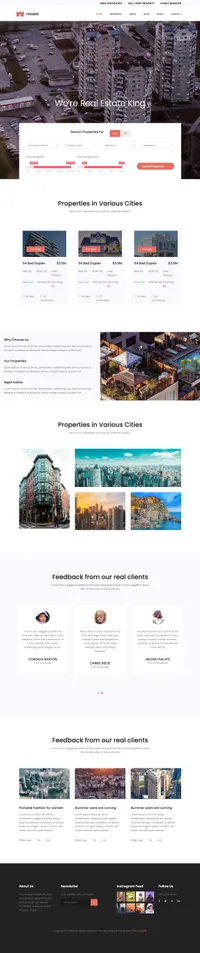 holmes mini website template desktop screenshot