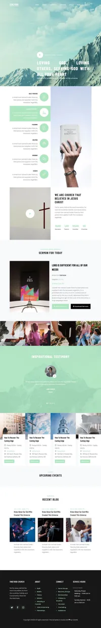 vineyard mini website template desktop screenshot