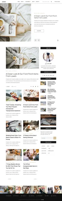 nikki mini website template desktop screenshot