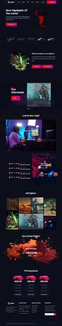 beko mini website template desktop screenshot