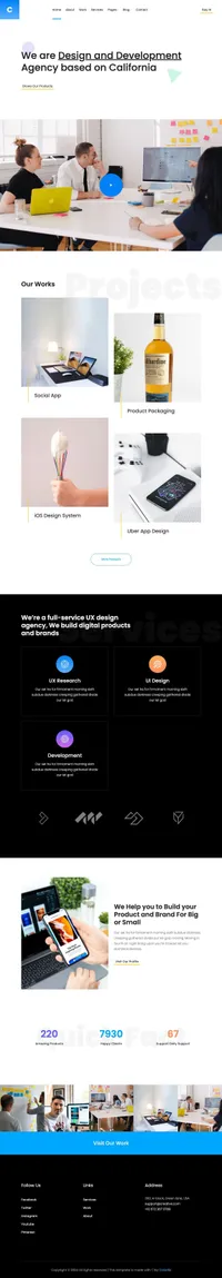 creative-agency-2-2 mini website template desktop screenshot