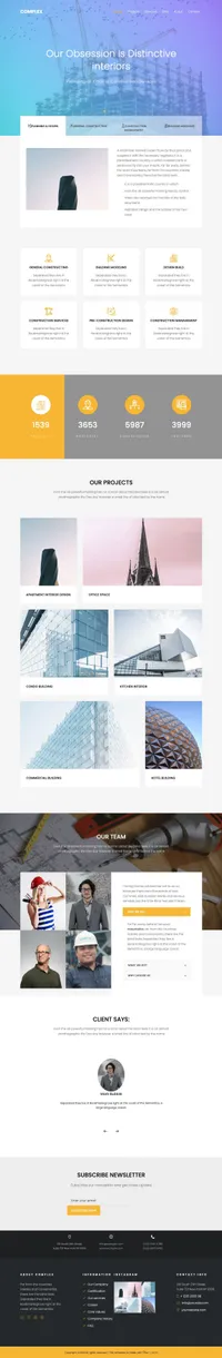 complex mini website template desktop screenshot