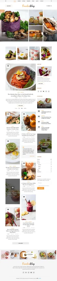foodeiblog mini website template desktop screenshot