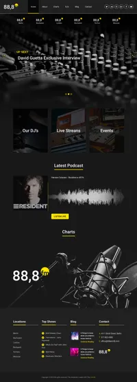 eighty8 mini website template desktop screenshot