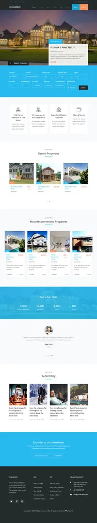 royalestate mini website template desktop screenshot
