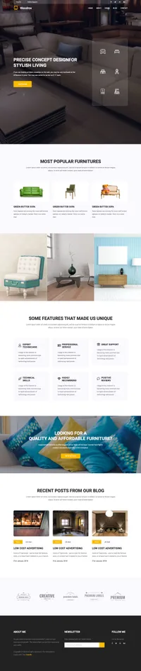 woodrox mini website template desktop screenshot