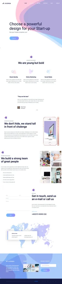 sierra mini website template desktop screenshot