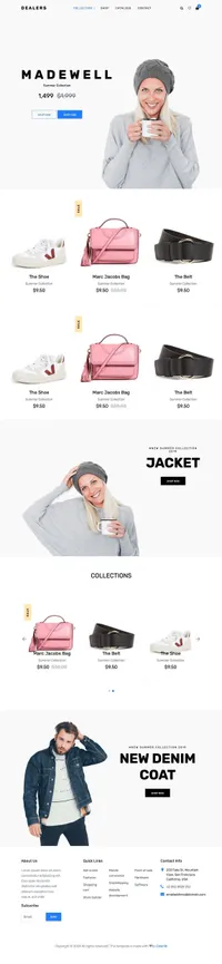 dealers mini website template desktop screenshot