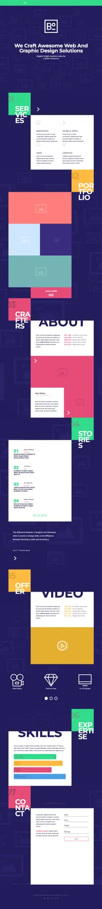boxus mini website template desktop screenshot
