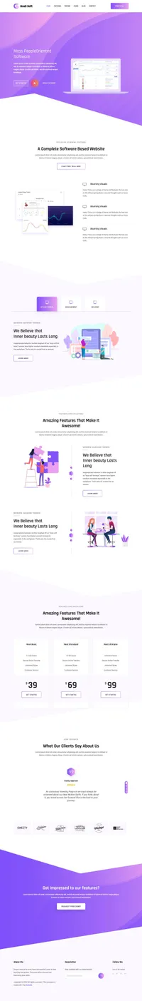 gaas mini website template desktop screenshot
