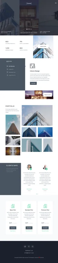 tough mini website template desktop screenshot