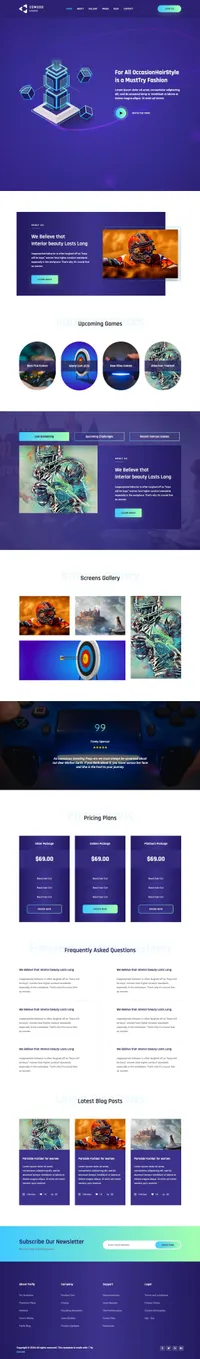 comodo mini website template desktop screenshot