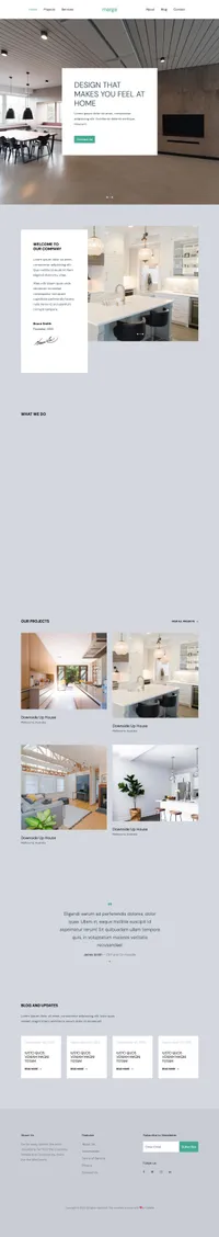 marga mini website template desktop screenshot