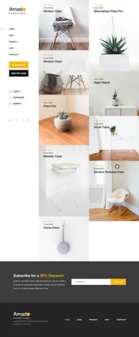 amado mini website template desktop screenshot