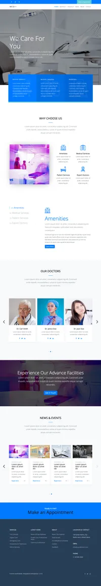 medi mini website template desktop screenshot