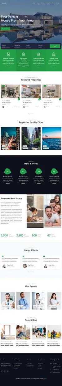ecoverde mini website template desktop screenshot
