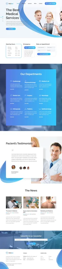 medart mini website template desktop screenshot