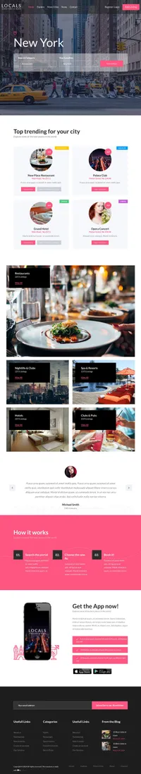 locals-directory mini website template desktop screenshot