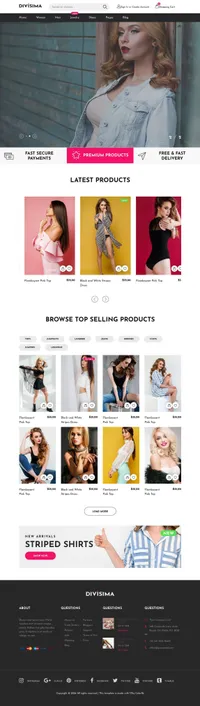 divisima mini website template desktop screenshot