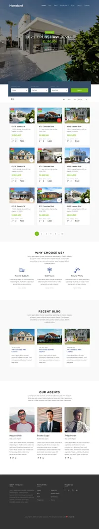 homeland mini website template desktop screenshot
