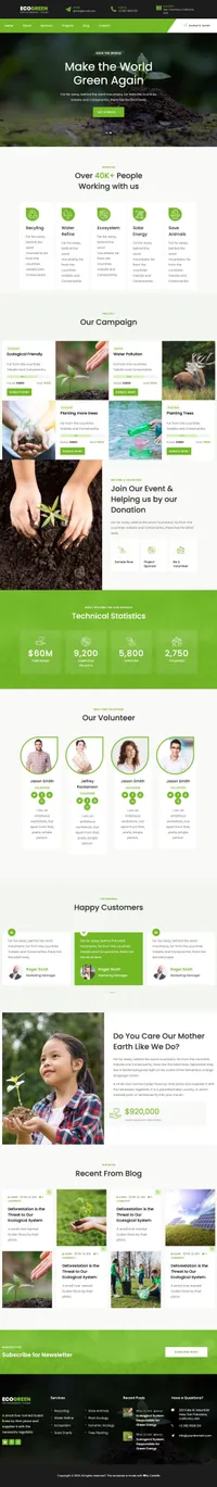 ecogreen mini website template desktop screenshot
