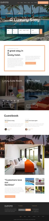 europa mini website template desktop screenshot
