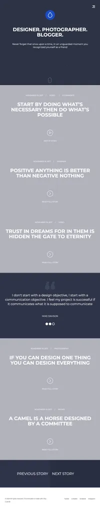 droppler mini website template desktop screenshot