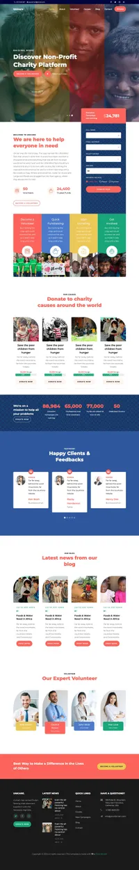 unicare mini website template desktop screenshot