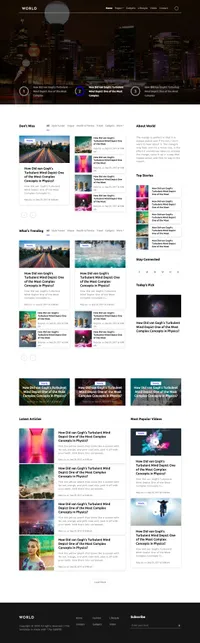 world mini website template desktop screenshot