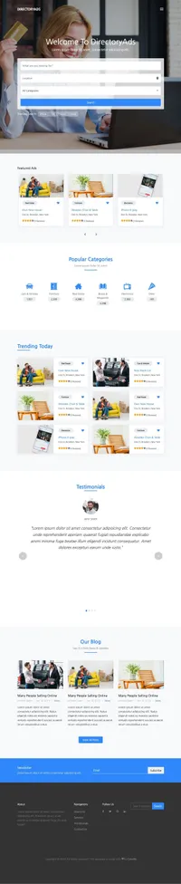 directoryads mini website template desktop screenshot
