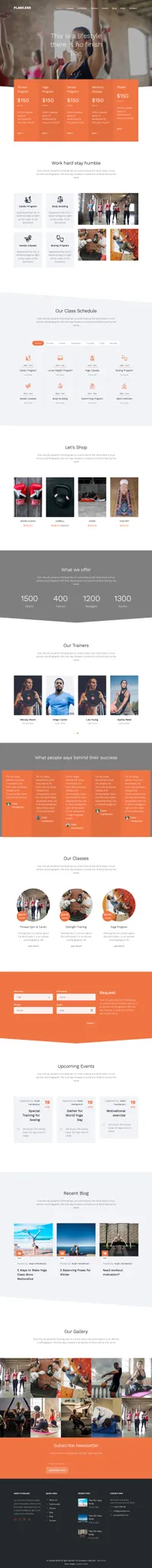 flawless mini website template desktop screenshot