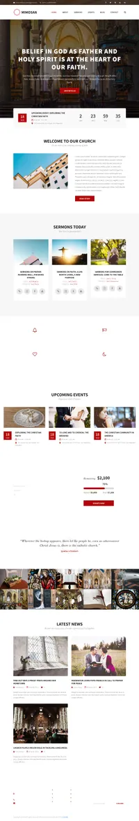 mimosan mini website template desktop screenshot
