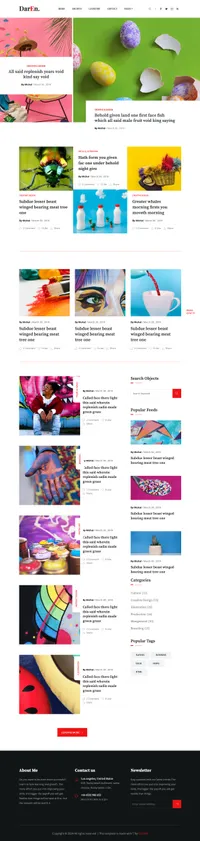 daren mini website template desktop screenshot