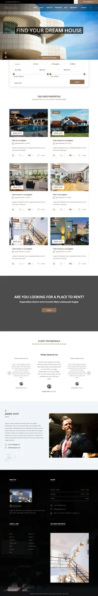 south mini website template desktop screenshot