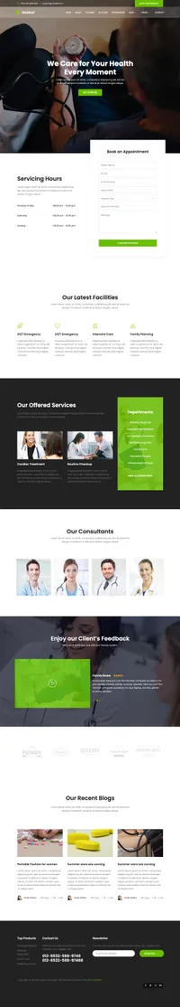 medical-2 mini website template desktop screenshot