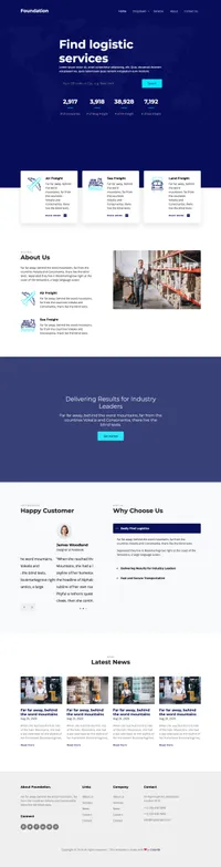 foundation2 mini website template desktop screenshot