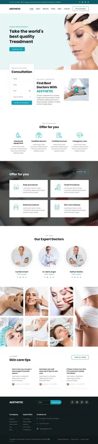 aesthetic mini website template desktop screenshot