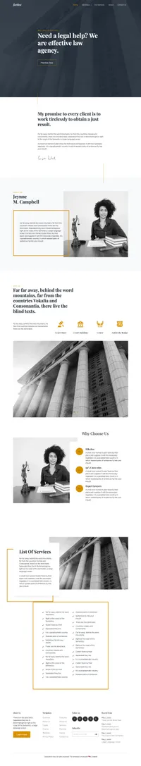 fective mini website template desktop screenshot
