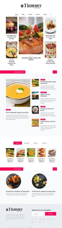 yummy-2 mini website template desktop screenshot