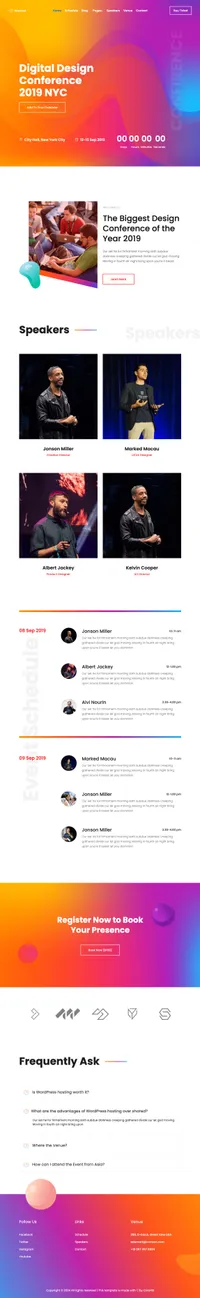 wemeet mini website template desktop screenshot