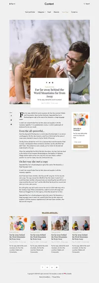 content mini website template desktop screenshot