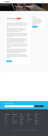 jobstart mini website template desktop screenshot