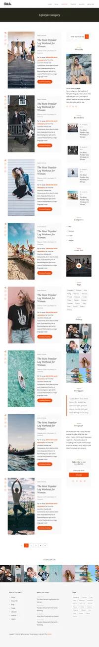 article mini website template desktop screenshot