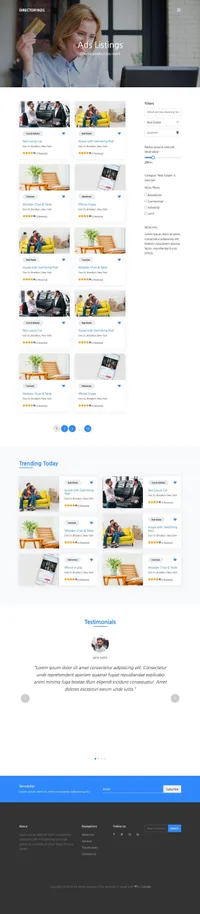 directoryads mini website template desktop screenshot