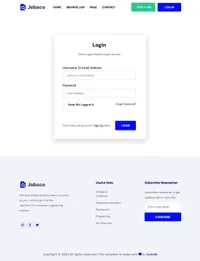 jobsco mini website template desktop screenshot